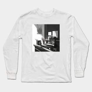 Coffee Retro Monochrome Pointillism Since Vintage Long Sleeve T-Shirt